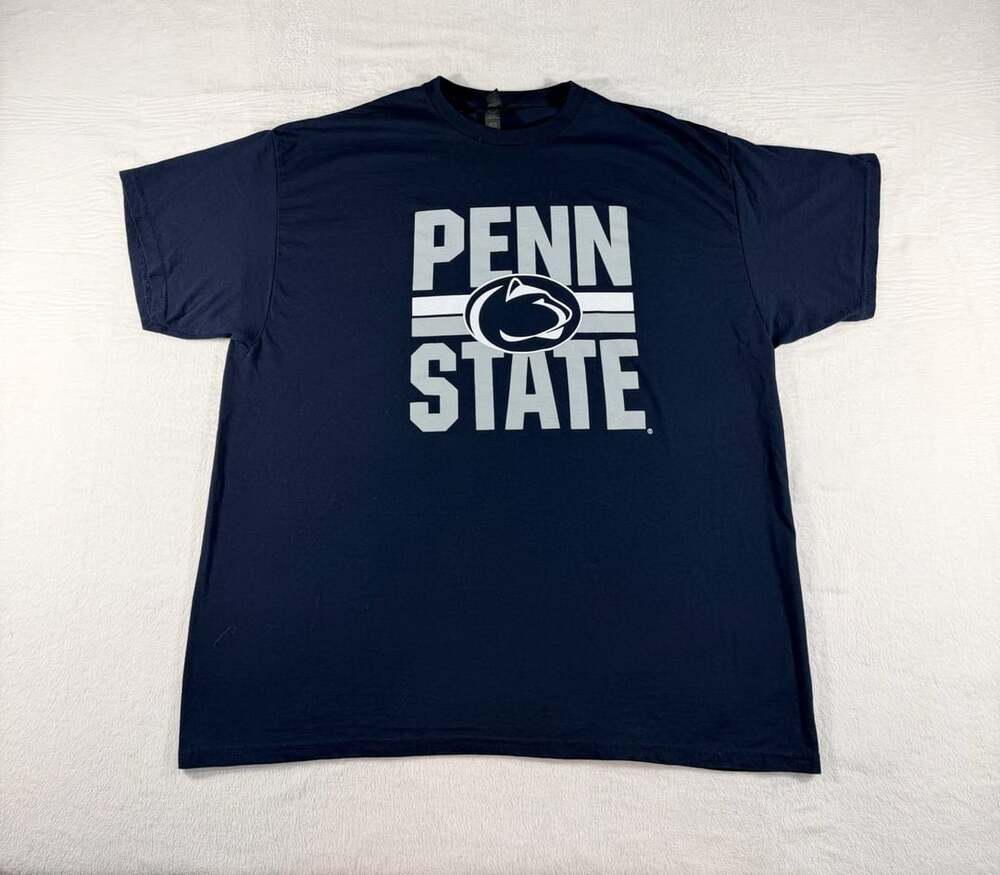 Gildan Dryblend Penn State Nittany Lions Navy Blue S/S T-Shirt Men's 2XL